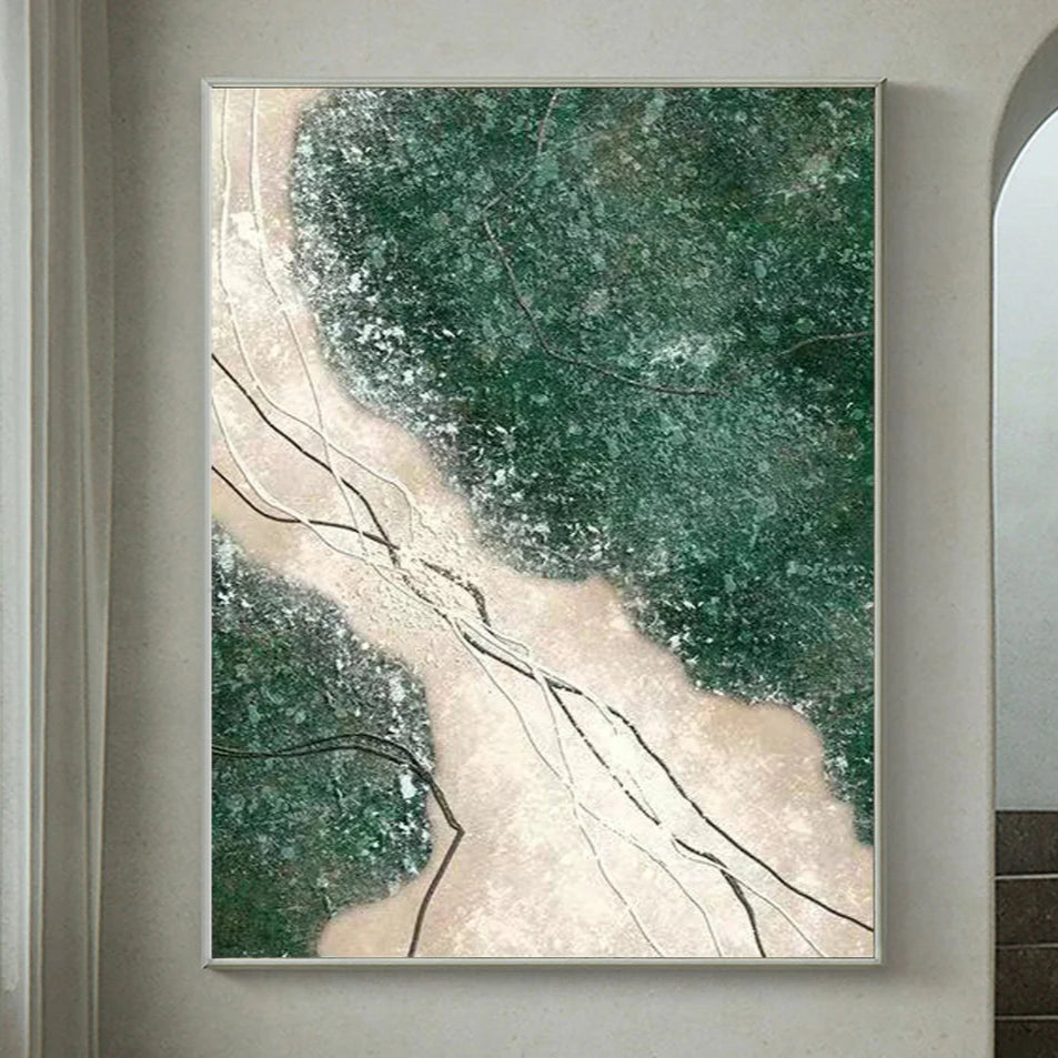 Blue & Green Abstract Painting #CXA 007
