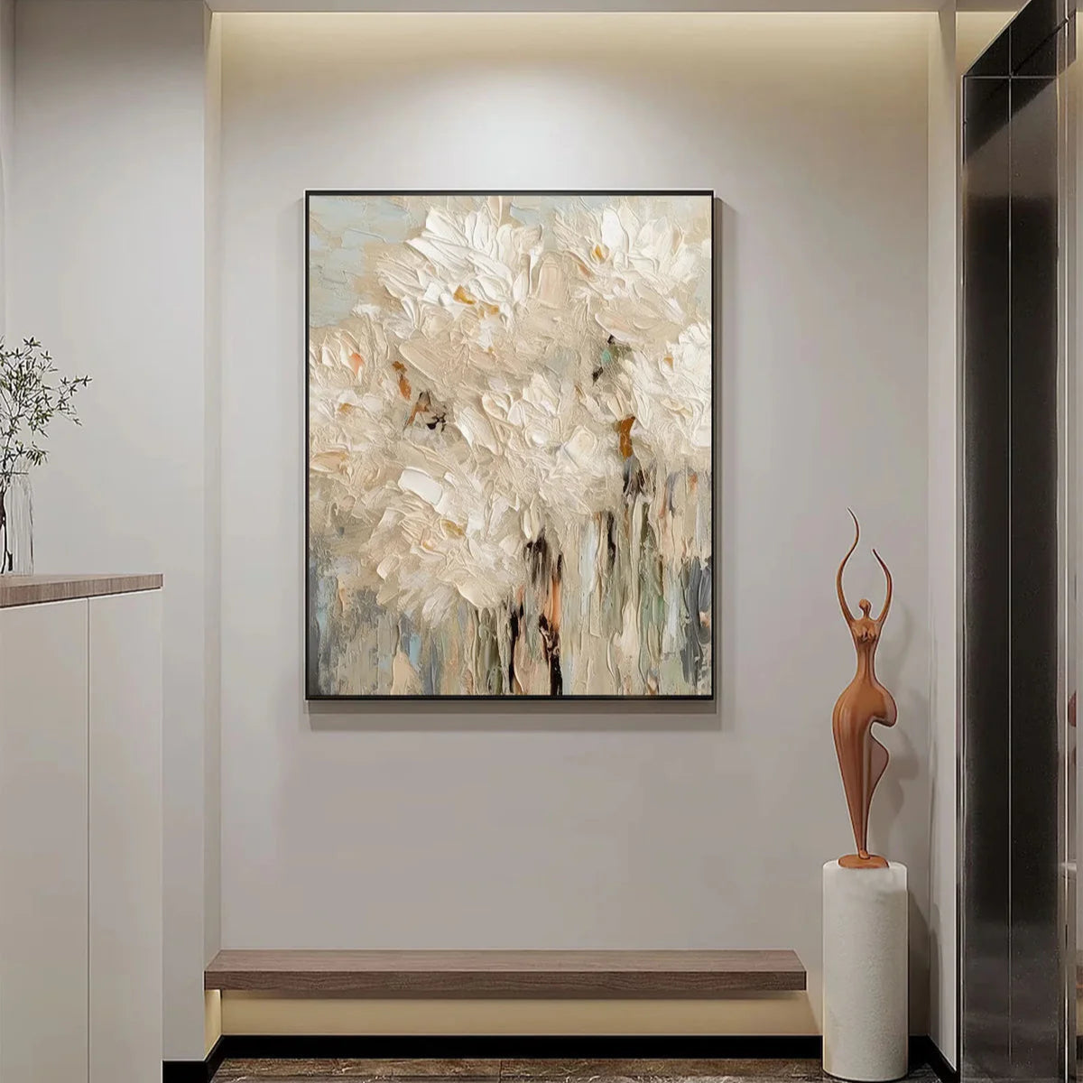 Elegant Floral Wall Art in 3D Minimalist Style #FT 064